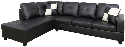 Lifestyle Modern Living Room Couch, Faux Leather L-Shaped Sectional Set ... for Maximizing Your Room's Potential The Strategic Placement of an L-Shaped Sofa